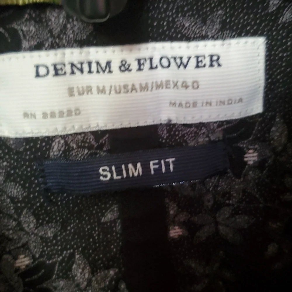 Denim & Flower floral design long sleeve shirt - Picture 4 of 8
